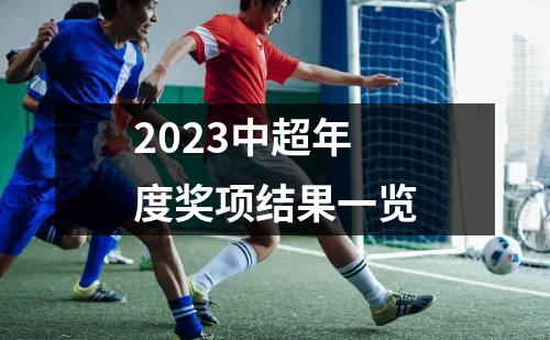 2023中超年度奖项结果一览